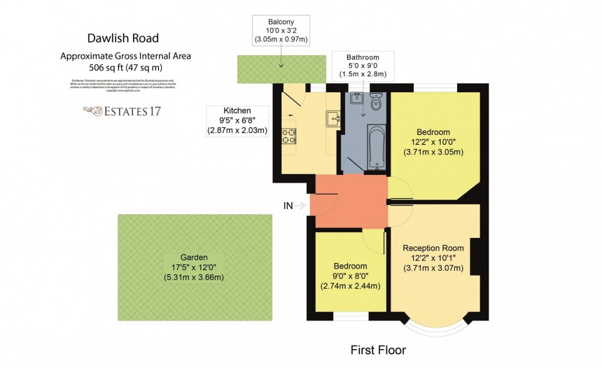Floorplan for Dawlish Road, Leyton, London, E10